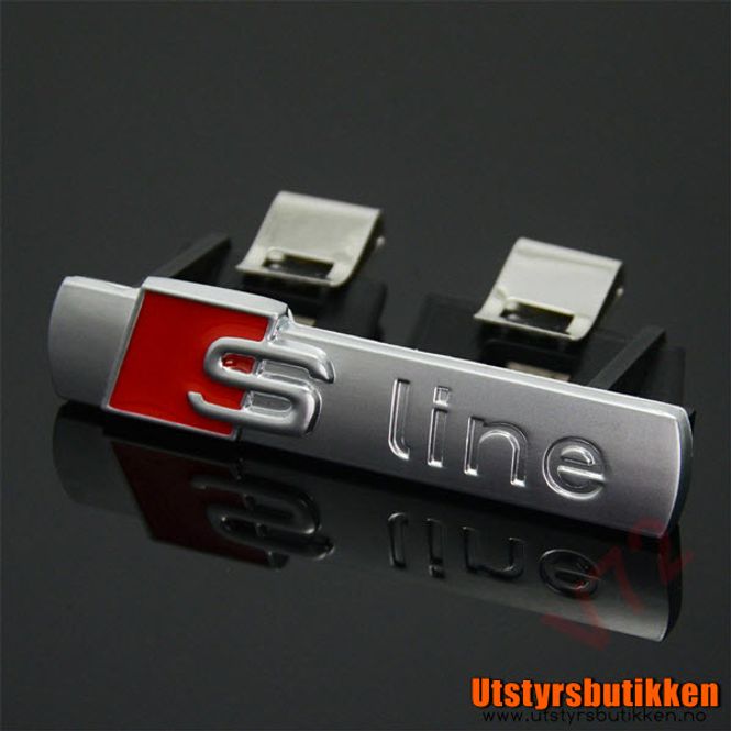 Hovedbilde Audi S-line grill-emblem med klips chrome