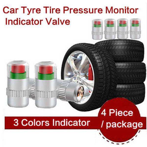 Ventilhetter med dekktrykkindikator 36 PSI / 2.48 BAR - 4 pk ...