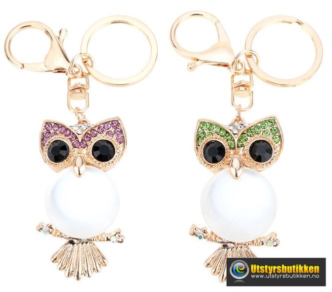 Hovedbilde Nøkkelring Ugle med stener