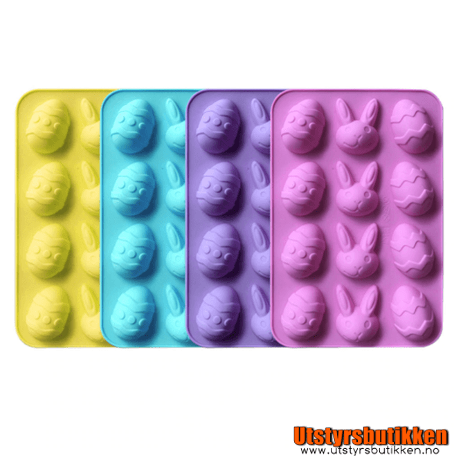 Hovedbilde Silikonform 12X påskeegg/harer