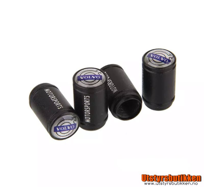 Ventilhetter Volvo - 4 pk rund sort