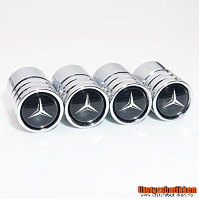 Hovedbilde Ventilhetter Mercedes - 4 pk runde chrome