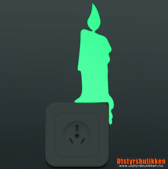 Hovedbilde Stearinlys - selvlysende bryter sticker