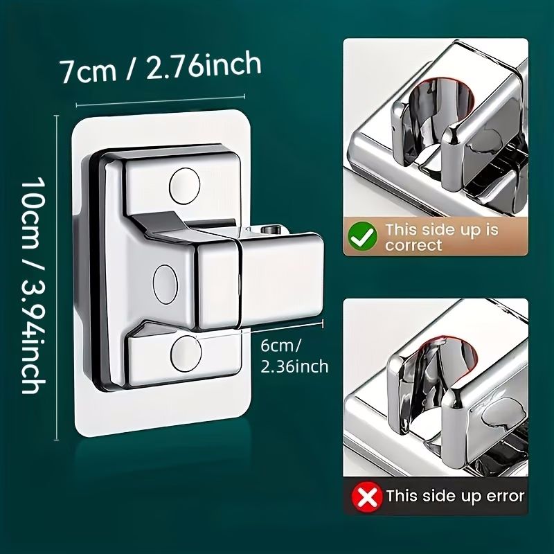 Selvklebende justerbar dusjhodeholder