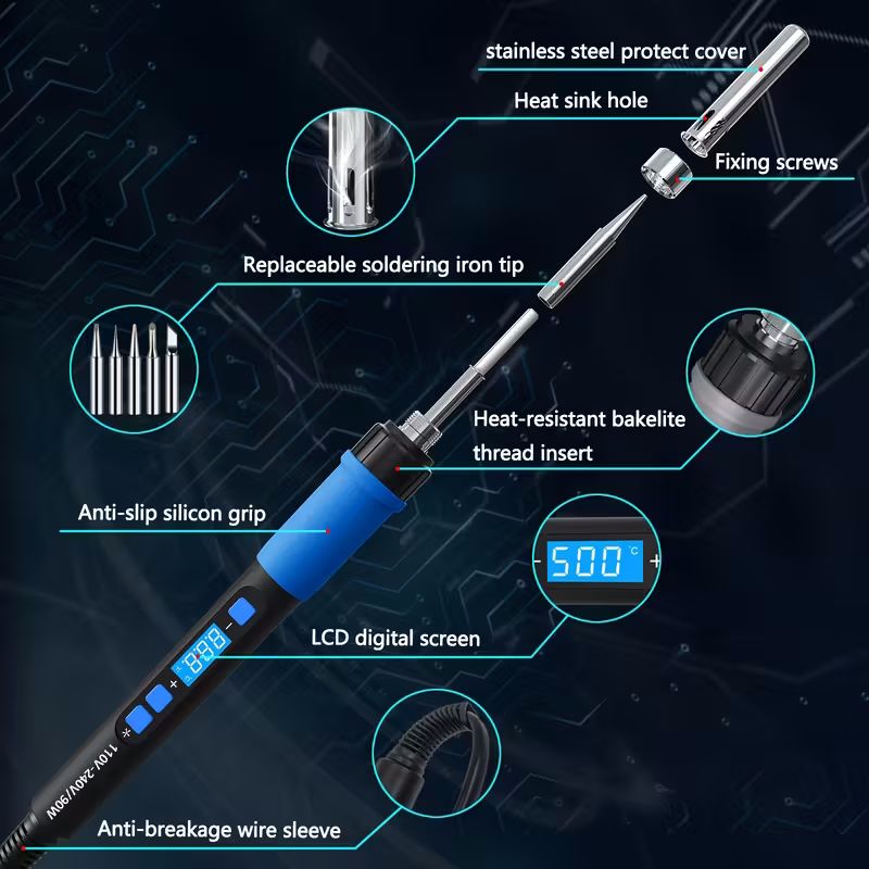 Loddebolt - 90 W - justerbar temperatur